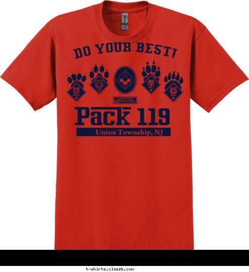 DO YOUR BEST! Union Township, NJ Pack 119 T-shirt Design 