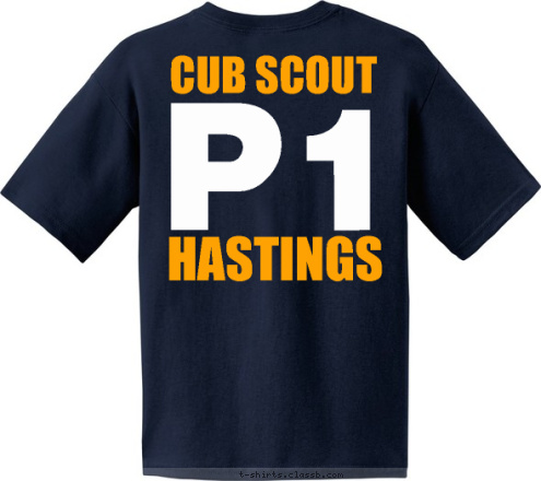 CUB SCOUT PACK 1 P1 Hastings-on-Hudson, NY HASTINGS Since 1933
 T-shirt Design P1 Hastings sim to T2