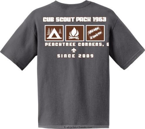 PEACHTREE CORNERS, GA PACK 1963 SINCE 2009 CUB SCOUT T-shirt Design 