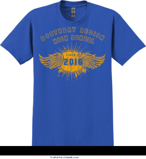 RHS HIGH SCHOOL BOOTHBAY REGION  Class of 2016 T-shirt Design 