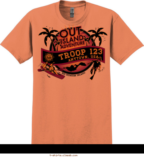 Anytown, usa Troop 123 T-shirt Design 