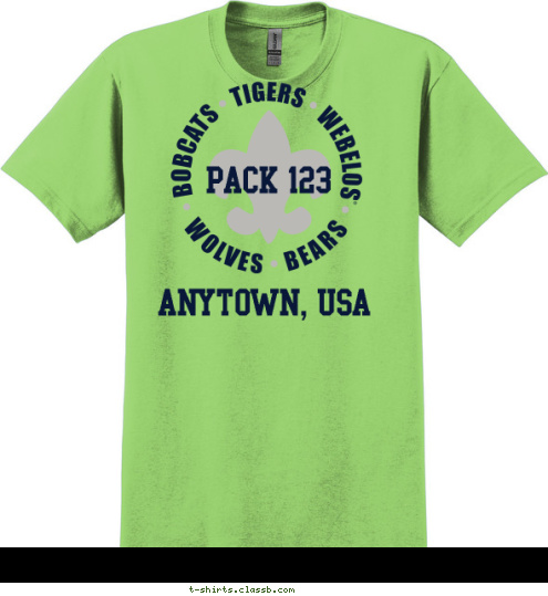 ANYTOWN, USA PACK 123 T-shirt Design 