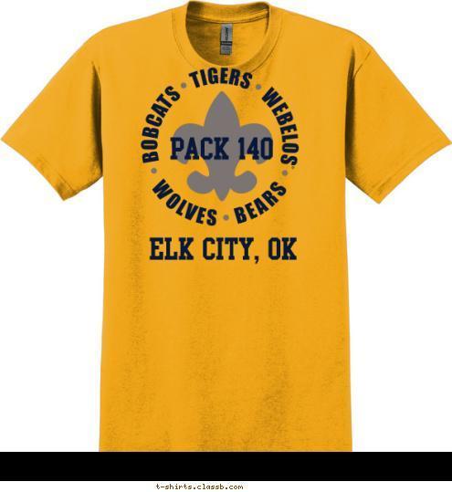 ELK CITY, OK PACK 140 T-shirt Design 