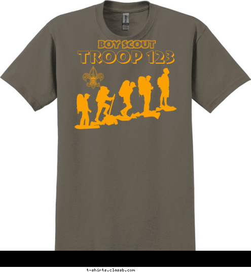 BOY SCOUTS OF AMERICA TROOP 123 BOY SCOUT Anytown, USA 123 TROOP T-shirt Design 