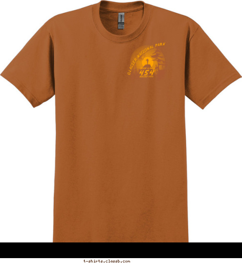 TROOP & PACK 454
 AUGUST 2016 GLACIER NATIONAL PARK T-shirt Design 