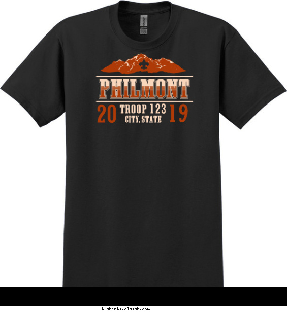 SP6490 Philmont Western Text T-shirt Design