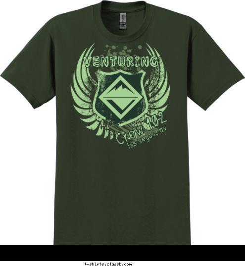 Crew 102 las vegas, nv VENTURING T-shirt Design 