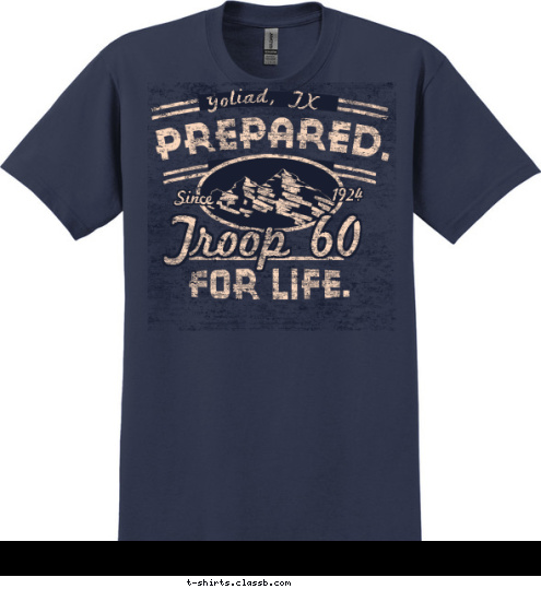 1924 Since Troop 60 Goliad, TX T-shirt Design 