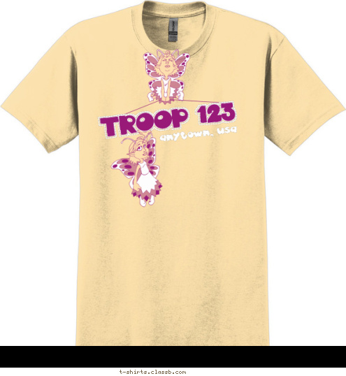 TROOP 123 anytown, usa TROOP 123 T-shirt Design 