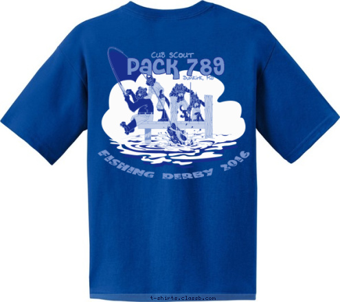 2016 FISHING DERBY 2016 FISHING DERBY  Pack 789 PACK 789 Dunkirk, MD CUB SCOUT T-shirt Design 