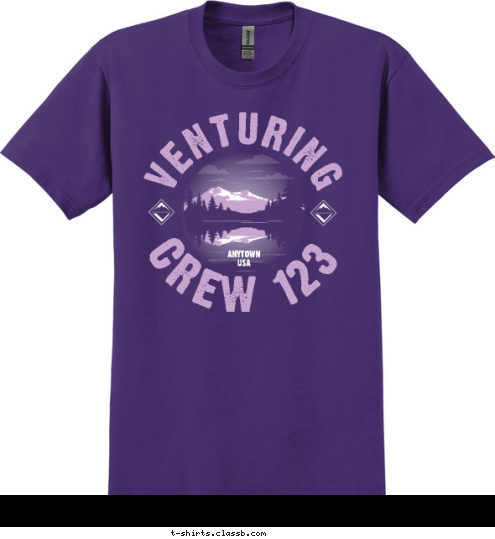 ANYTOWN
USA VENTURING CREW 123 T-shirt Design 