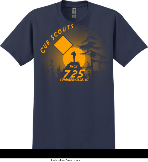 SUMMERVILLE, SC 725
 Pack Cub Scouts T-shirt Design 