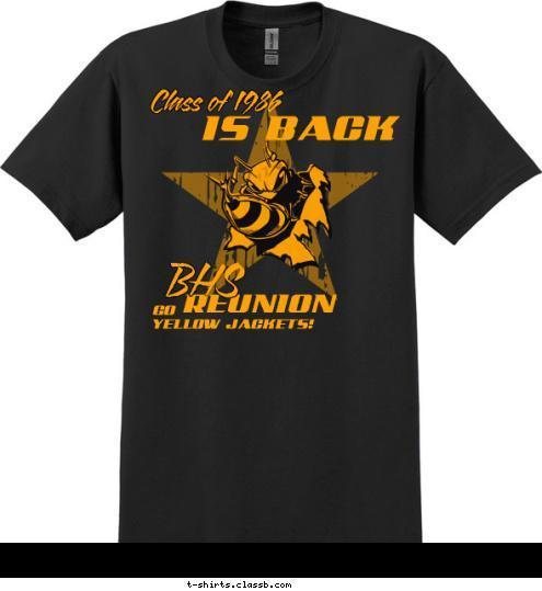 BYRD GO 
YELLOW JACKETS! BHS REUNION IS BACK Class of 1986 T-shirt Design 