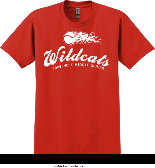 Wildcats ROOSEVELT MIDDLE SCHOOL T-shirt Design SP160