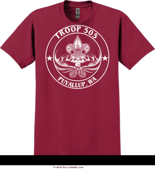 PUYALLUP, WA TROOP 505 T-shirt Design 