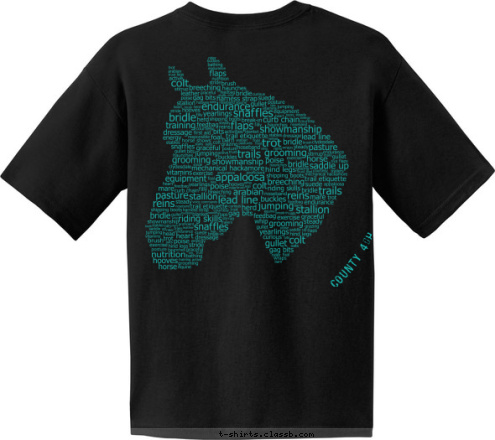 2009-2010 St. Gregory  4-H Horse Club Tom Green County 4-H Horse Club  Tom Green County T-shirt Design 