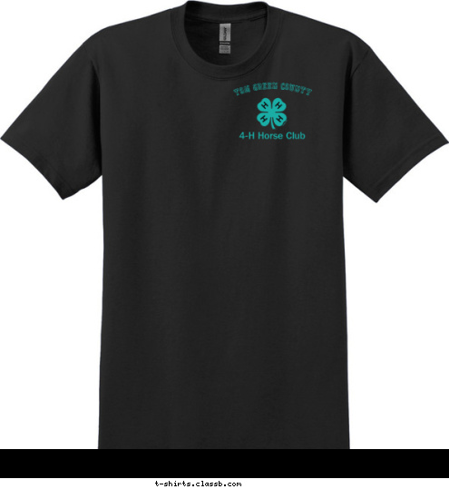 2009-2010 St. Gregory  4-H Horse Club Tom Green County 4-H Horse Club  Tom Green County T-shirt Design 