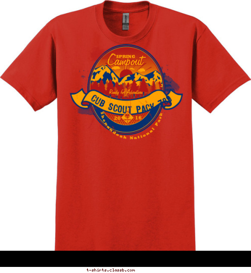 16 20 CUB SCOUT PACK 789 Shenandoah National Park Ready for Adventure Campout SPRING T-shirt Design 