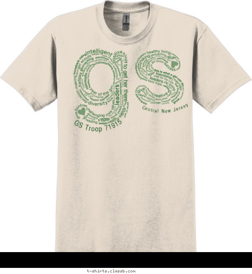 Enjoy the journey! be Adventurous Troop Rules whining NO Dream Big
 tell the TRUTH ALWAYS Help Each Other Leave No Trace giggle & laugh & be silly
  Make new friends Use nice words, Share & Take Turns Ignore mean ones GS Troop 71915 Central New Jersey T-shirt Design 