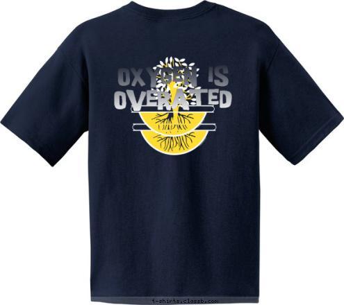 oxygen is overated Swimming wILSON hALL T-shirt Design 