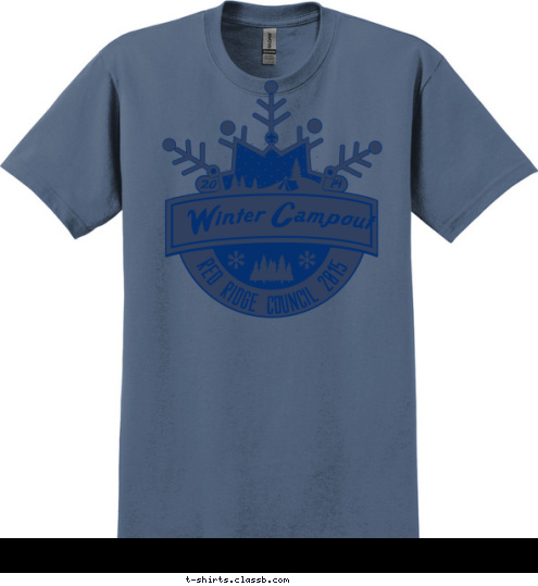 RED RIDGE COUNCIL 2015 Winter Campout 14 20 T-shirt Design 