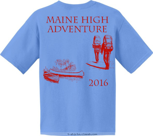 2016 Maine High Adventure Houston, Texas Troop 120 T-shirt Design 