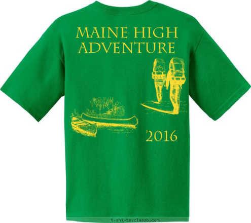 2016 Maine High Adventure Houston, Texas Troop 120 T-shirt Design 