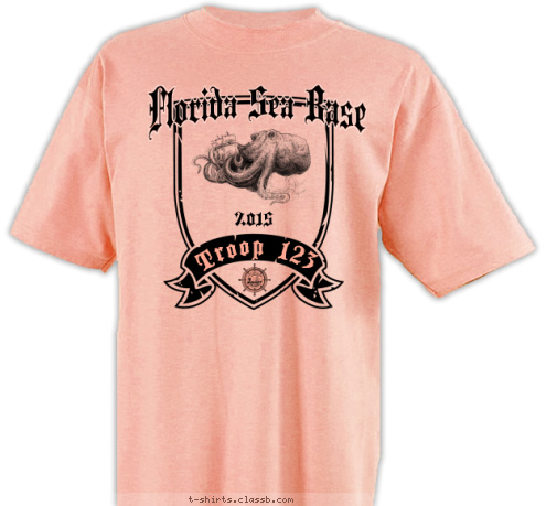 15 Troop 123 2015 Florida Sea Base T-shirt Design 