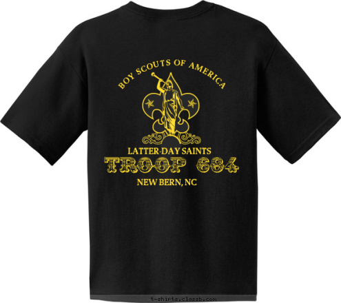 TROOP 684 TROOP 684 NEW BERN, NC LATTER-DAY SAINTS BOY SCOUTS OF AMERICA T-shirt Design 