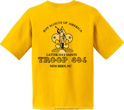 TROOP 684 TROOP 684 NEW BERN, NC LATTER-DAY SAINTS BOY SCOUTS OF AMERICA T-shirt Design 