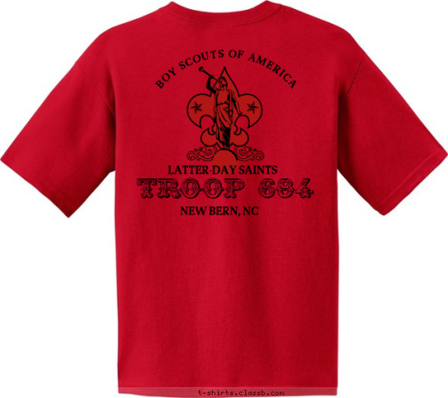 TROOP 684 TROOP 684 NEW BERN, NC LATTER-DAY SAINTS BOY SCOUTS OF AMERICA T-shirt Design 