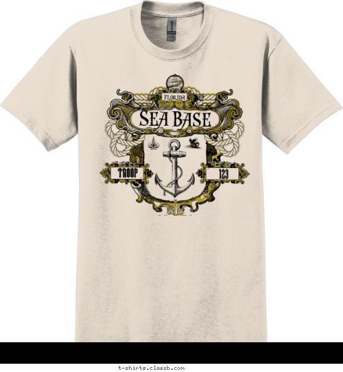 123 TROOP Base Sea Florida T-shirt Design 