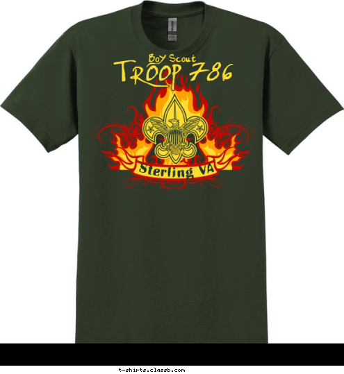 Boy Scout TROOP 786 Sterling VA T-shirt Design 