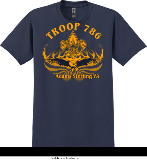 TROOP 786 Adams Sterling VA T-shirt Design 