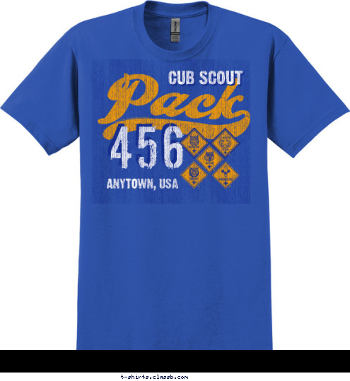 456 ANYTOWN, USA CUB SCOUT T-shirt Design 