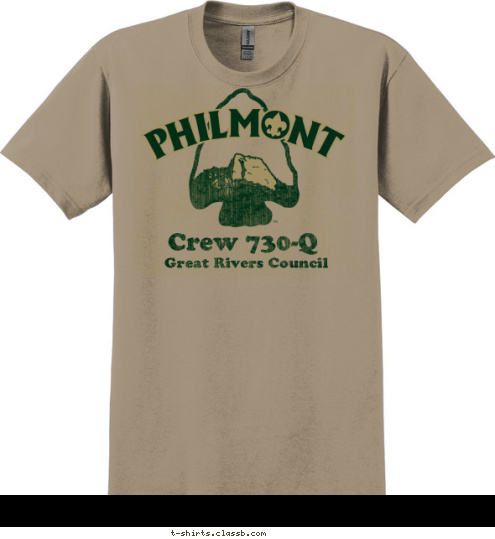 Great Rivers Council Crew 730-Q T-shirt Design 