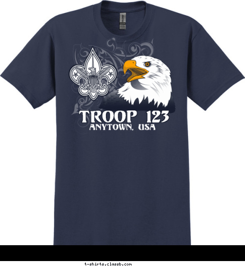 ANYTOWN, USA TROOP 123 T-shirt Design 