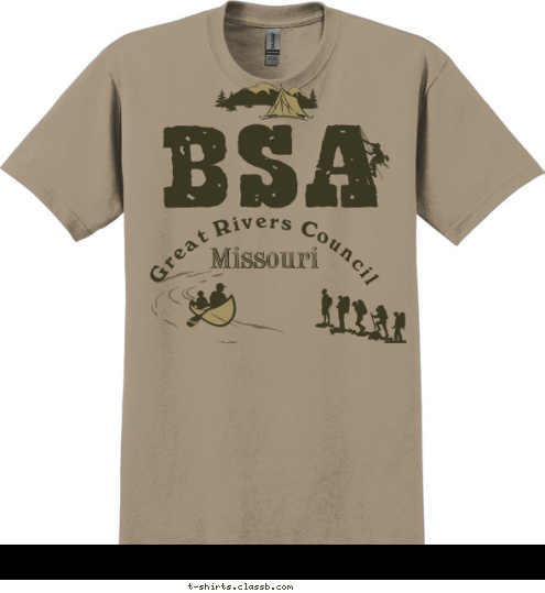 1966-2016 1966 BSA Missouri Great Rivers Council 50 T-shirt Design 