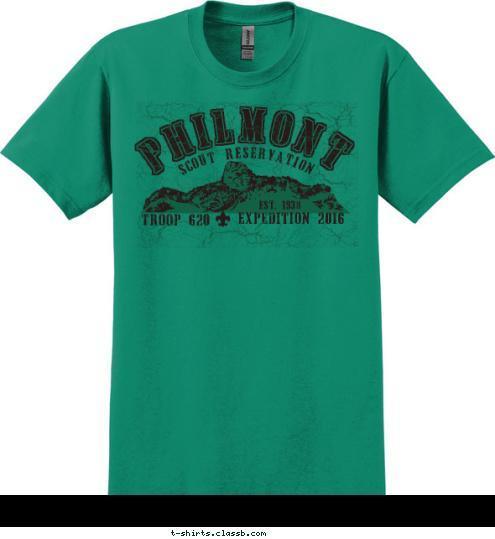 TROOP 620 EST. 1938 EXPEDITION 2016 PHILMONT SCOUT RESERVATION T-shirt Design 