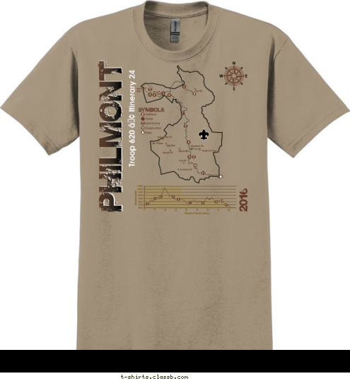 Troop 620 • Itinerary 24 2016 T-shirt Design 