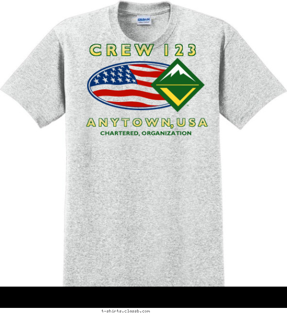 Patriotic American Flag in Oval T-shirt Design