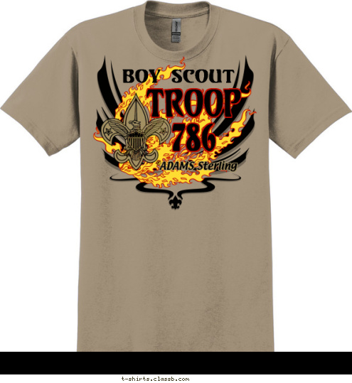 TROOP 505 ADAMS Sterling 786 Troop
786 Boy Scout TROOP T-shirt Design 