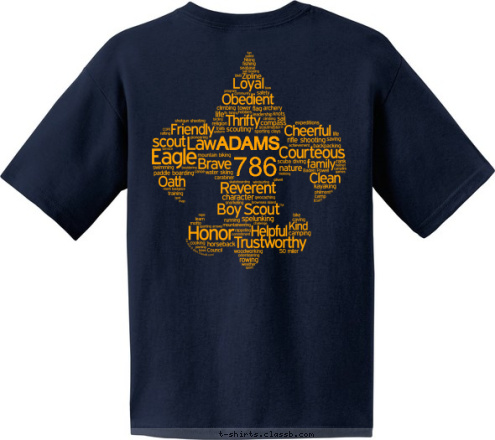 TROOP 786 786 All Dulles Area Muslim Society ADAMS T-shirt Design 