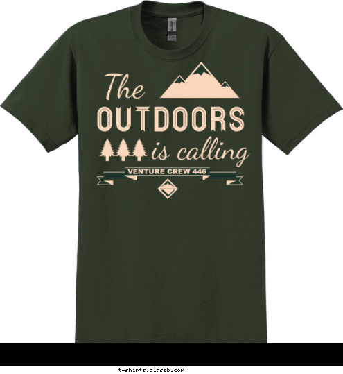 VENTURE CREW 446 OUTDOORS T-shirt Design 