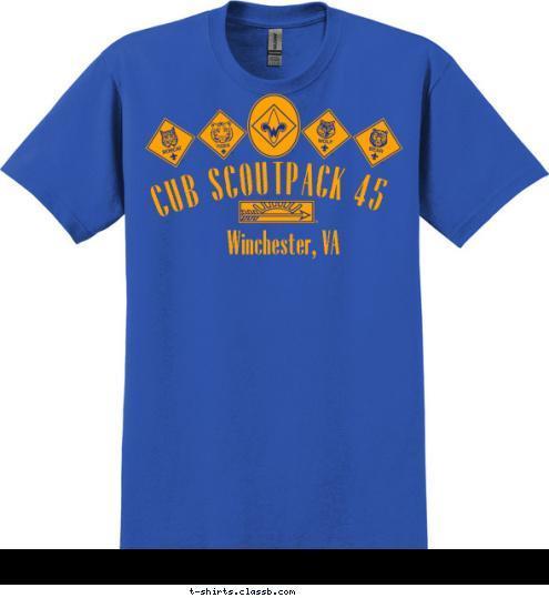 PACK 45 Winchester, VA CUB SCOUT T-shirt Design 