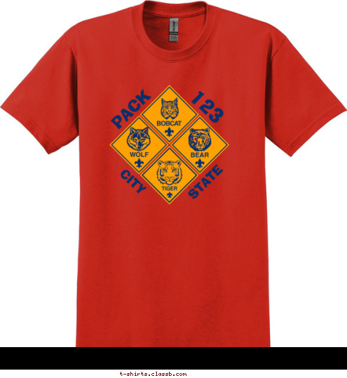 PACK 123 CITY STATE T-shirt Design SP48