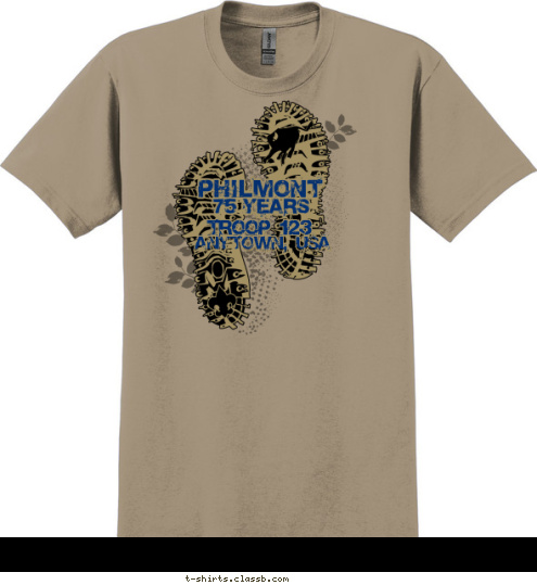 TROOP 123
 ANYTOWN, USA T-shirt Design 