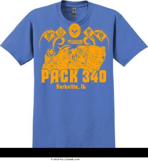 Yorkville, IL PACK 340 T-shirt Design 