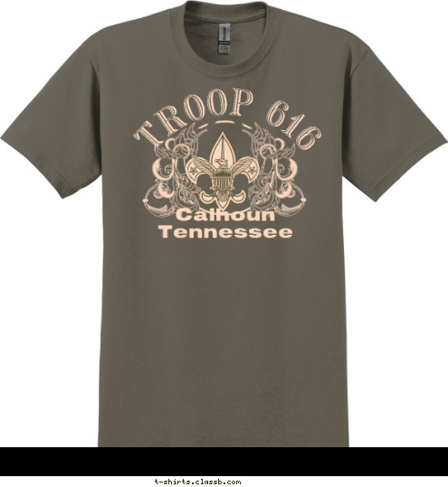 TROOP 616 Calhoun
Tennessee T-shirt Design 