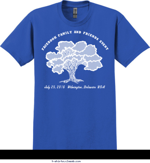 FACEBOOK FAMILY AND FRIENDS EVENT  July 25, 2016   Wilmington, Delaware USA Johnson Family Reunion T-shirt Design 